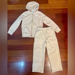 Nike Kids Zip-Up Sweatshirt & Wide-Leg Sweatpants Set
